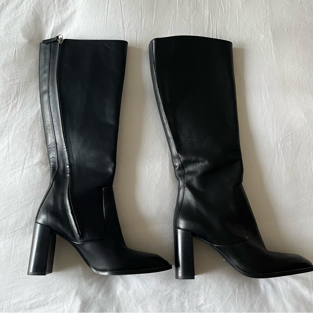 Zara Black Knee-High Boots - Picture 2 of 9